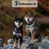  Chó Shiba Inu Màu Đen Trắng ( Black and Tan ) 