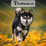  Chó Shiba Inu Màu Đen Trắng ( Black and Tan ) 