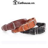  Vòng Cổ Da Cao Cấp Cho Thú Cưng 