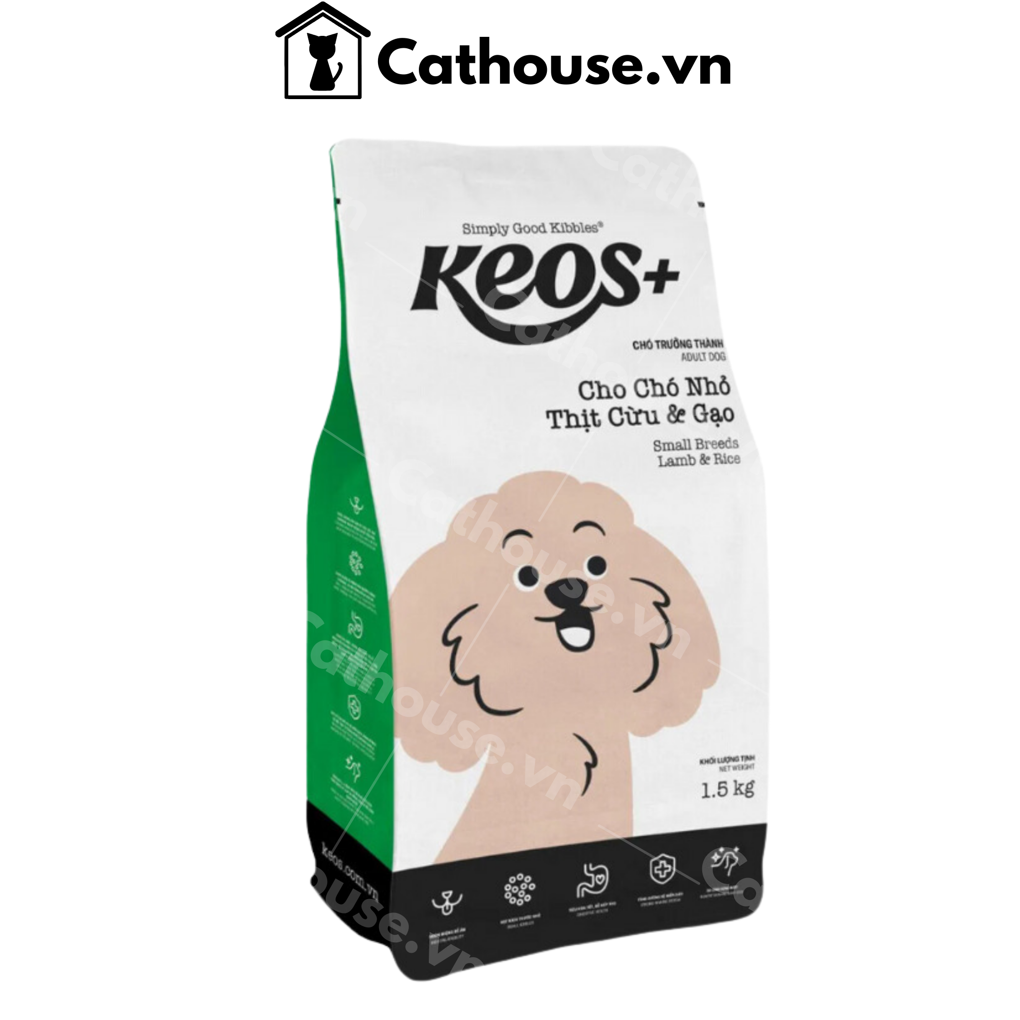  Hạt Keos+ Chó Size Nhỏ, Vị Thịt Cừu & Gạo 