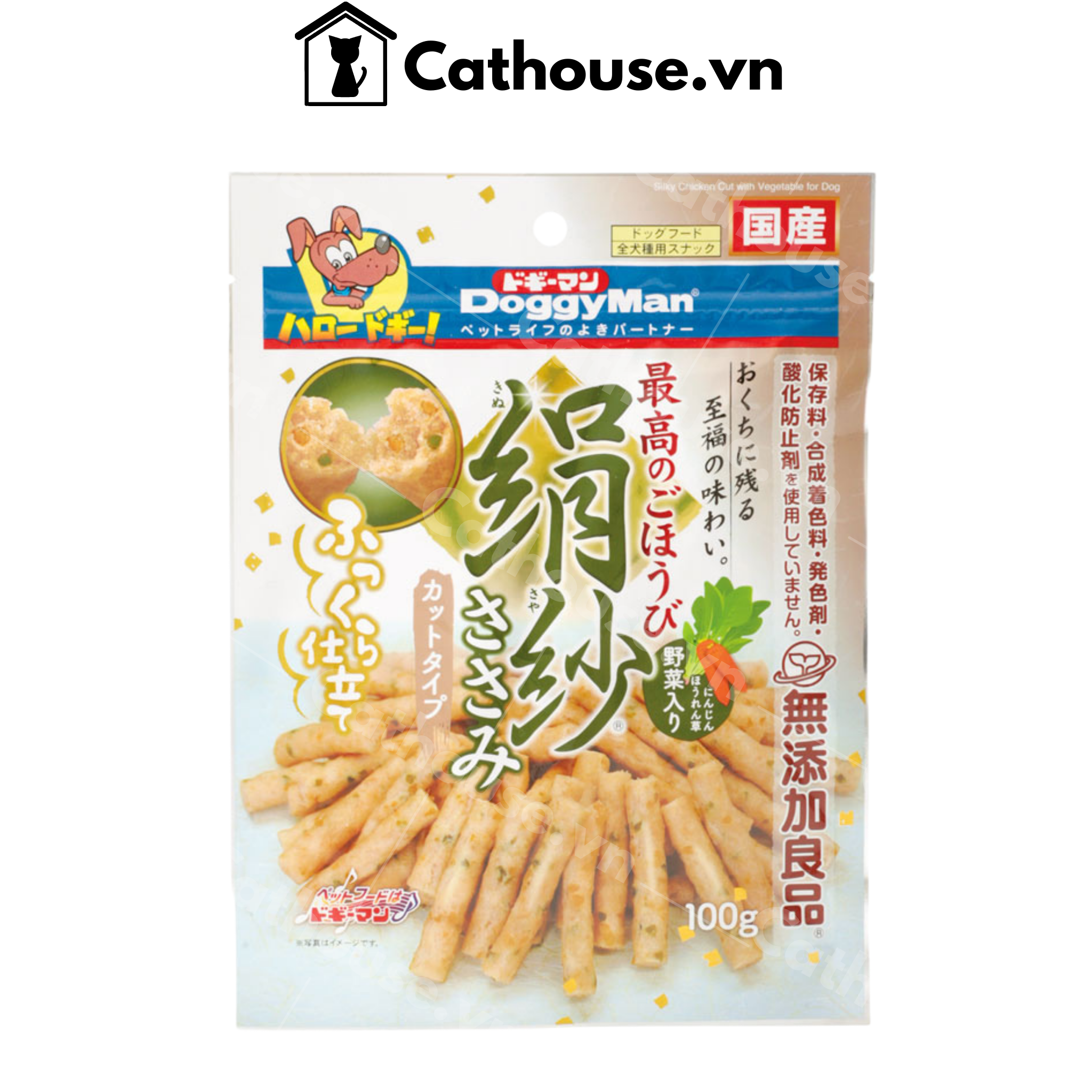  Snack DoggyMan Que Gà Nướng Mềm Bổ Sung Rau Củ 82335 