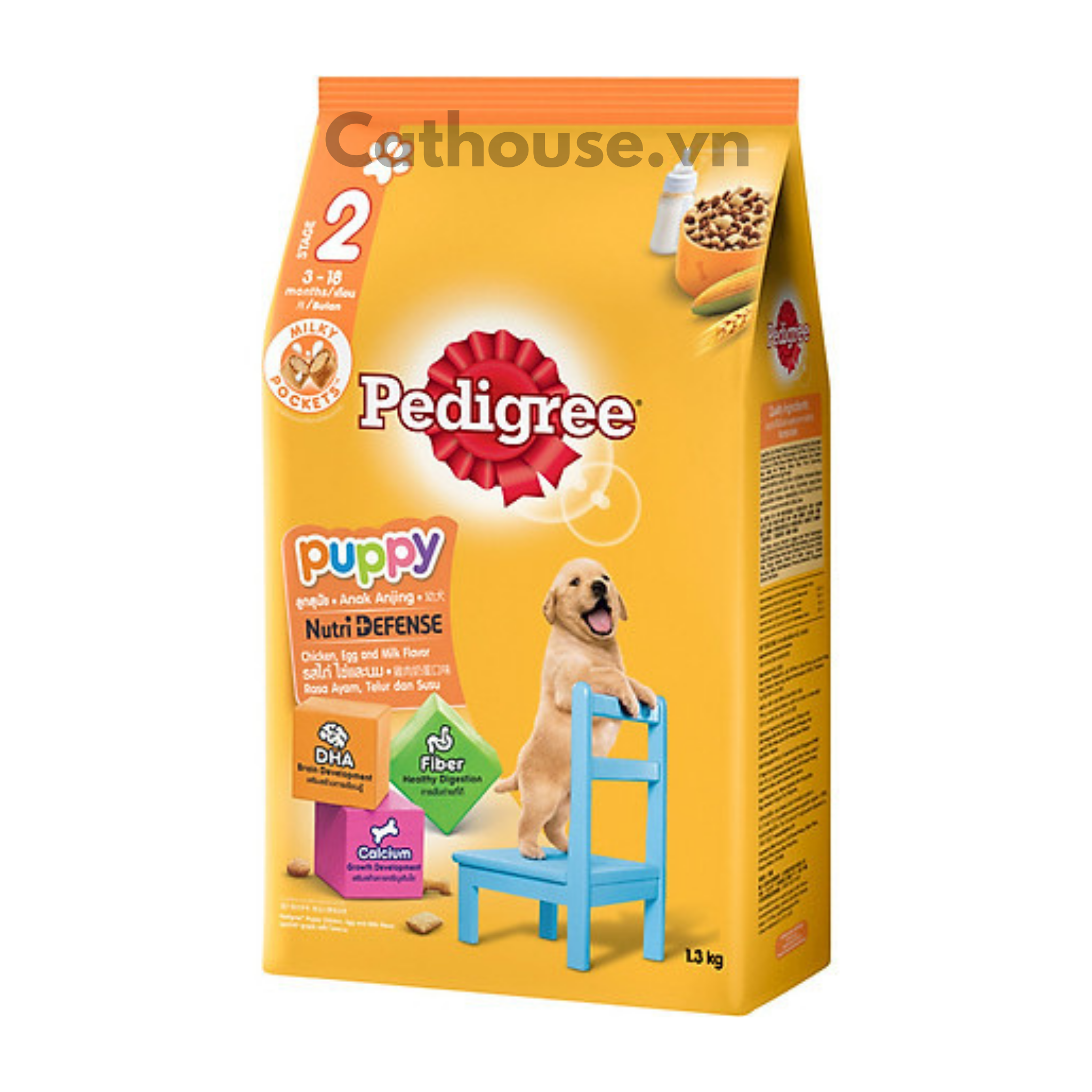  Hạt Chó Con Pedigree Thịt Gà, Trứng & Sữa 