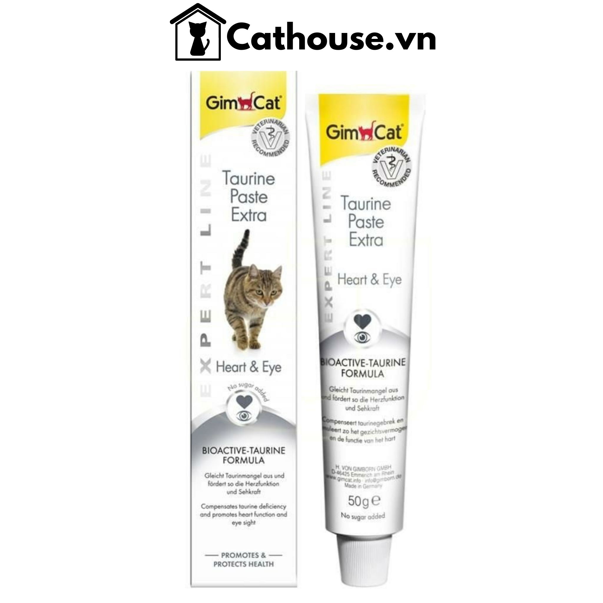  Gel GimCat Taurine Paste Extra Hỗ Trợ Thị Lực, Tim Mạch Cho Mèo 