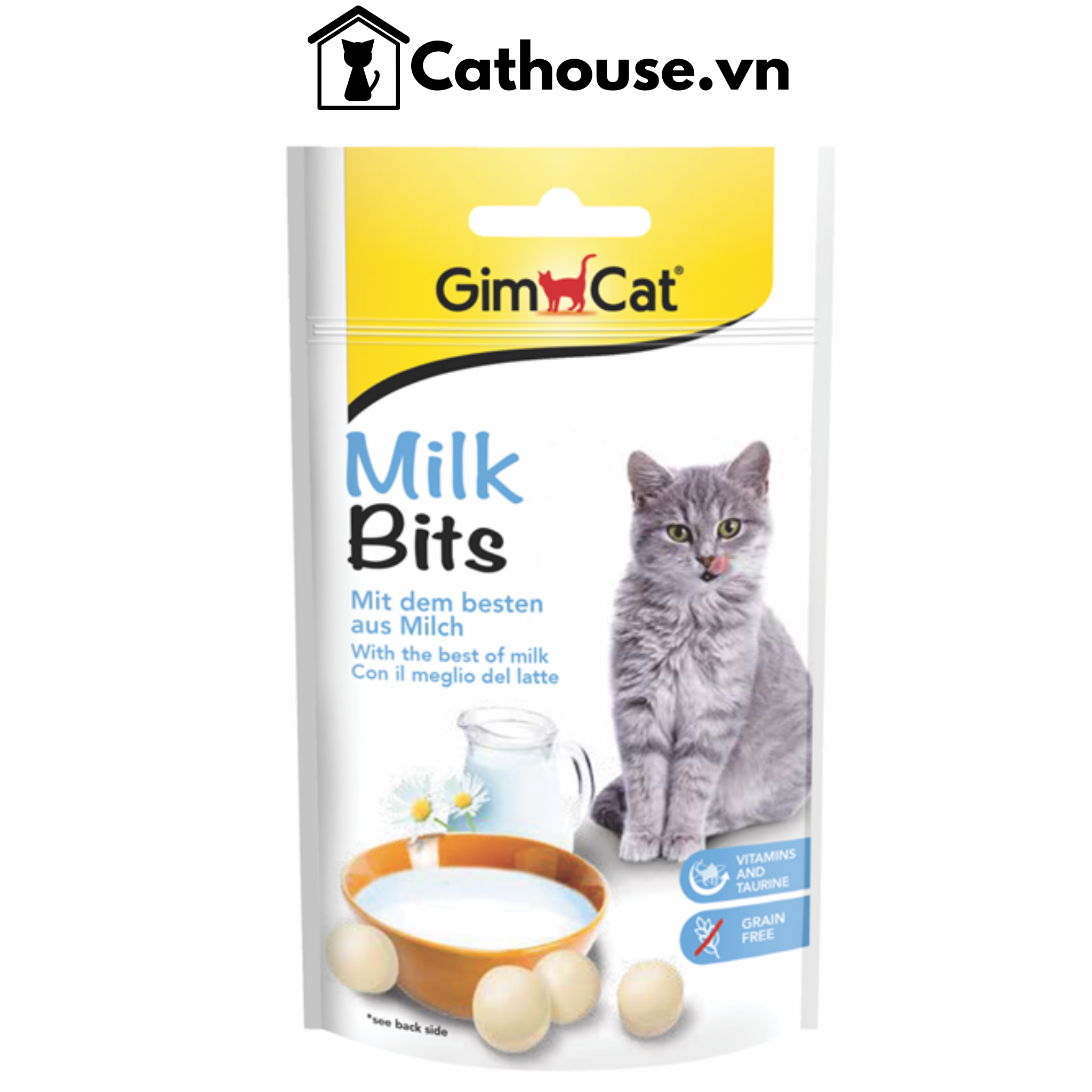  GimCat Milk Bits 40G - Snack Viên Vị Sữa ( Vitamin & Taurine ) 