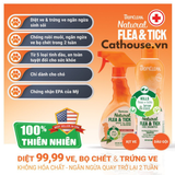  Dầu Gội Trị Ve & Bọ Chét Tropiclean Natural Flea & Tick 592ML 