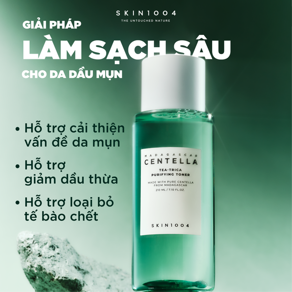  SKIN1004 Nước hoa hồng MADAGASCAR CENTELLA TEA-TRICA PURIFYING TONER 210ml 