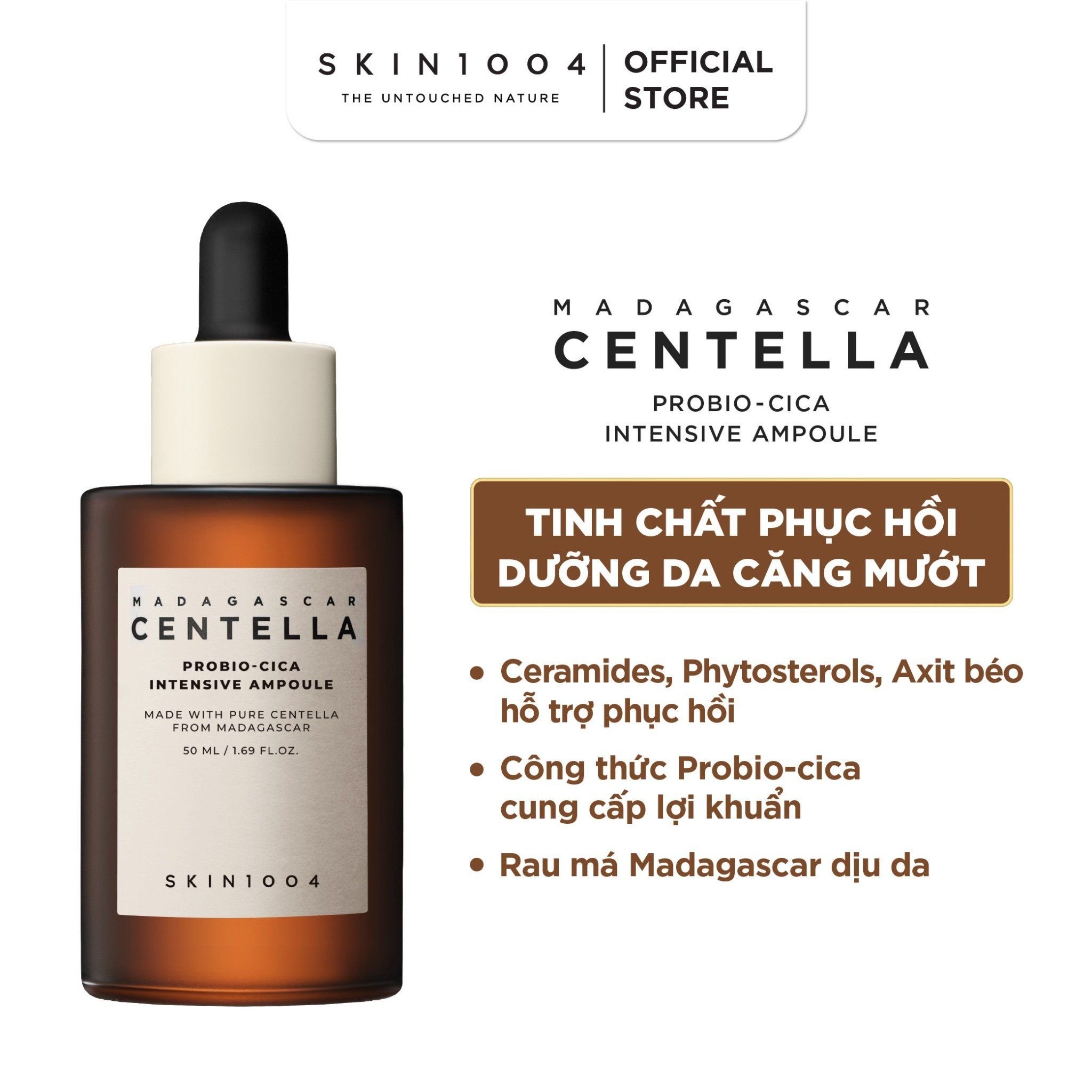  Tinh Chất Rau Má Lên Men Skin1004 Madagascar Centella Probio-Cica Intensive Ampoule 50ml 