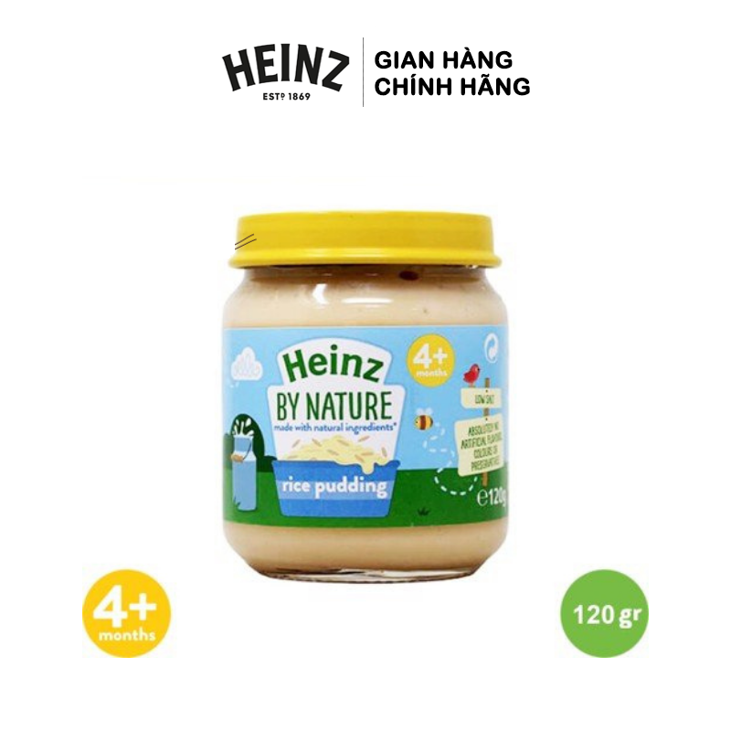  [Mua 1 Tặng 1] Lọ Hỗn Hợp Nghiền Pudding Gạo HEINZ 120g (Date: 31/05/22) (Bé 4 Tháng Tuổi) 