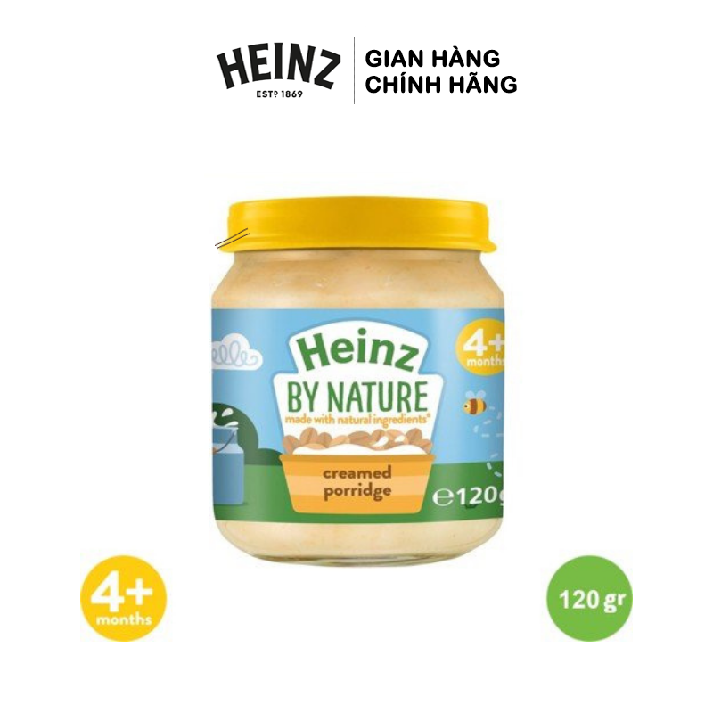  [Mua 1 Tặng 1] Lọ Hỗn Hợp Nghiền Pudding Cháo Kem HEINZ 120g (Date 31/05/2022) (Bé 4 Tháng Tuổi) 