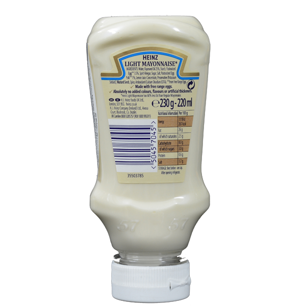  Sốt Mayonnaise Light HEINZ 220ml (Ít Béo) 