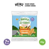  Bánh Quy Ăn Dặm Biscotti Vị Xoài Và Mơ HEINZ 60g (Ít Đường) Dành cho bé 7+ 