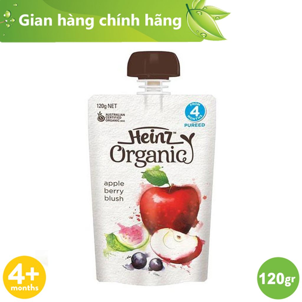  Túi Thức Ăn Hữu Cơ Táo Đỏ Nghiền 120g 