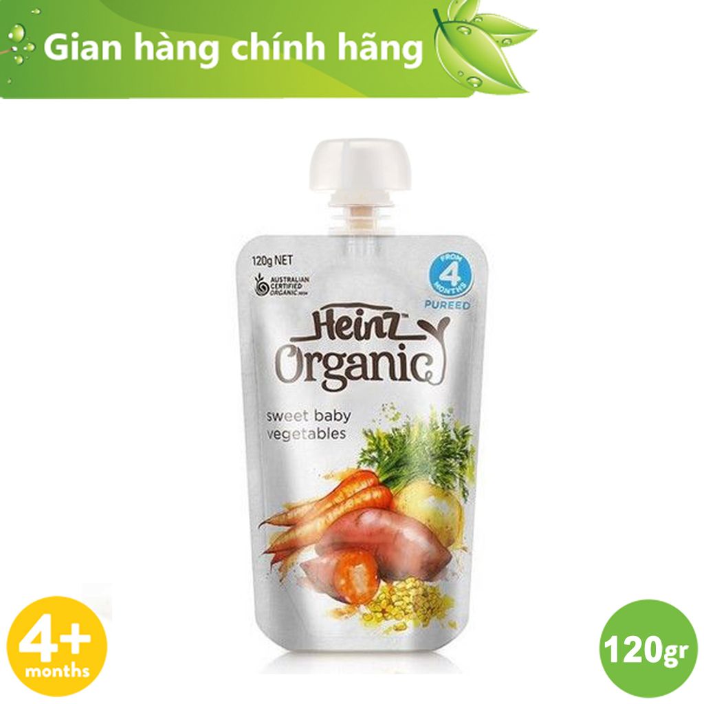  Túi Thức Ăn Hữu Cơ Rau Củ Ngọt Nghiền Heinz 120g 