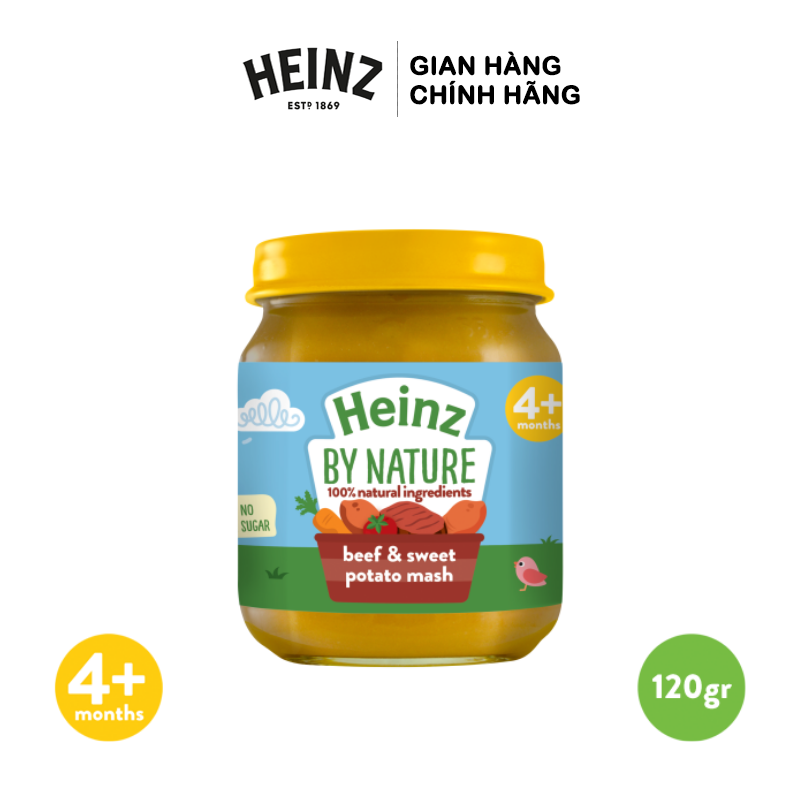  [MUA 1 TẶNG 1] Hỗn Hợp Nghiền Khoai Lang Thịt Bò HEINZ 120G (Date:31/12/21) 