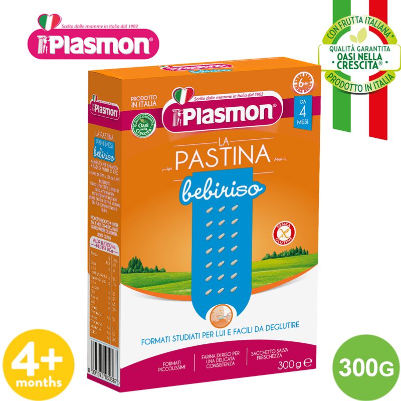  ( MUA 1 TẶNG 1) Nui Mì Ý Bebiriso Plasmon 300g (Date T28/02/2023) (Bé 4 Tháng Tuổi) 