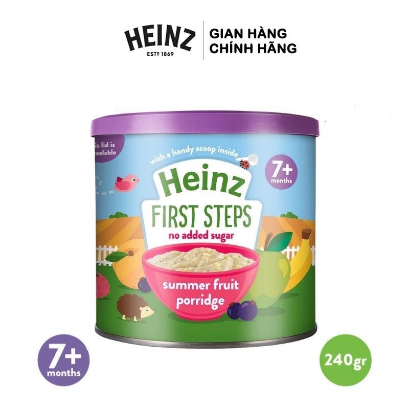  Bột Ăn Dặm Vị Trái Cây Mùa Hè HEINZ 240g (Bé 7 Tháng Tuổi) 