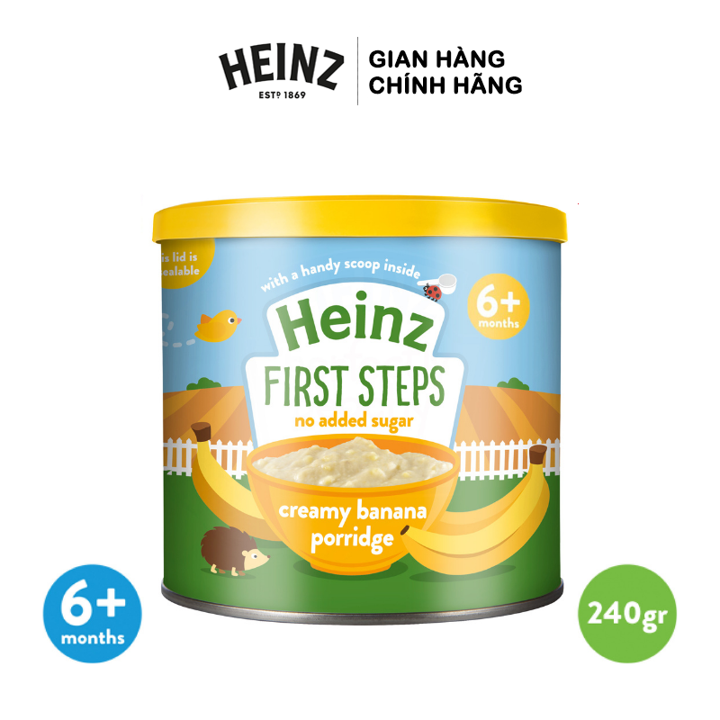  Bột Ăn Dặm Vị Cháo Kem Chuối HEINZ 240g Dành cho bé 6+ 