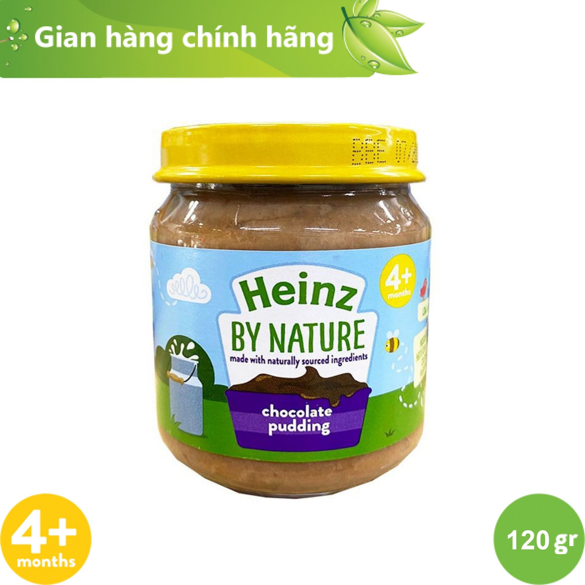  [Mua 1 Tặng 1] Lọ Hỗn Hợp Nghiền Pudding Sô-Cô-La HEINZ 120g (Date: 31/05/2022) (Bé 4 Tháng Tuổi) 