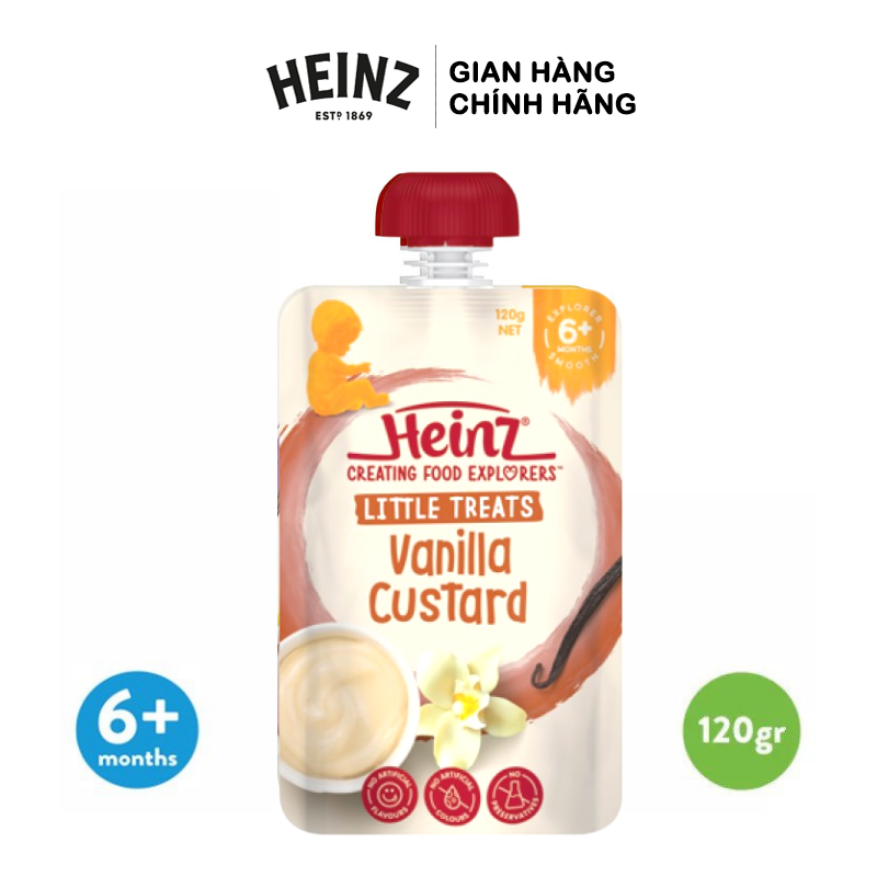  Túi Dinh Dưỡng Custard Vani HEINZ 120g  (Bé 6 Tháng Tuổi) 