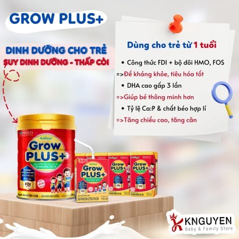  Sữa Dinh Dưỡng Nutifood GrowPlus + Đỏ hộp 110ml 
