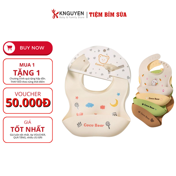  Yếm máng silicone CocoBear 