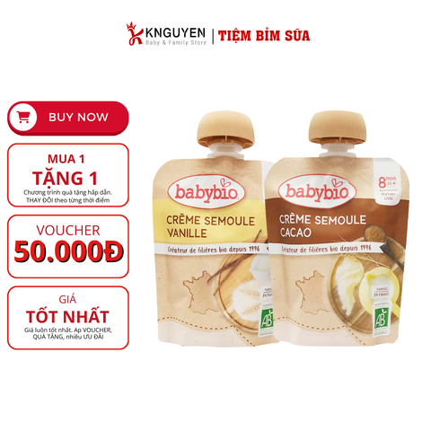  Váng sữa hữu cơ cho bé Babybio 85g 