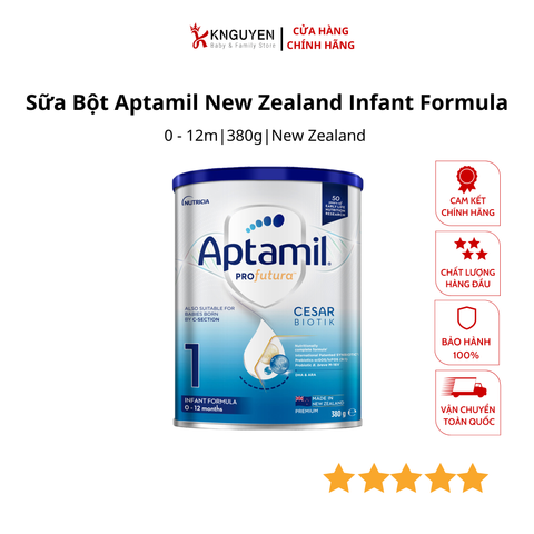  Sữa Bột Aptamil New Zealand Infant Formula 380g 