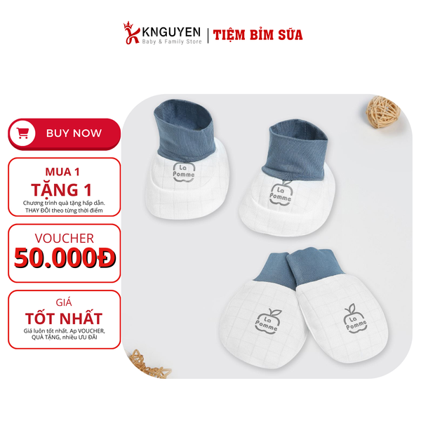 Set bao tay bao chân La Pomme - Cotton Mỏng 
