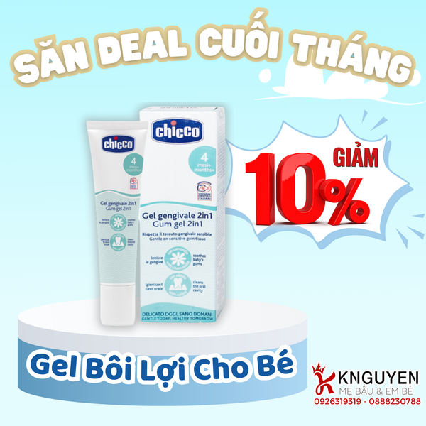  Gel Bôi Lợi Chicco Cho Bé Mọc Răng (4m+) – Tuýp 