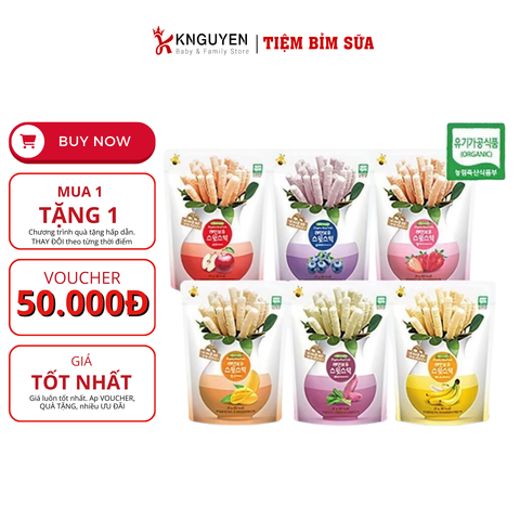  Bánh gạo Organic Farm to family Hàn dạng que 20g (6m+) 