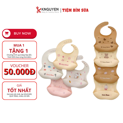  Yếm máng silicone Mumbébé Màu 
