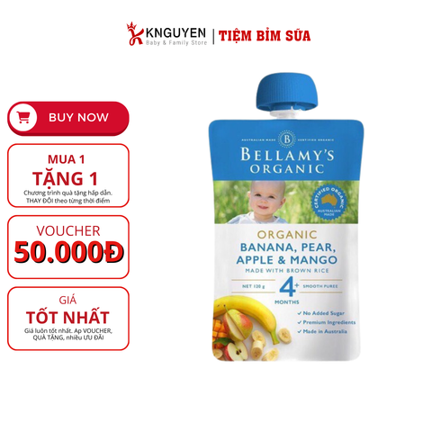  Hoa quả nghiền Bellamy's Organic 