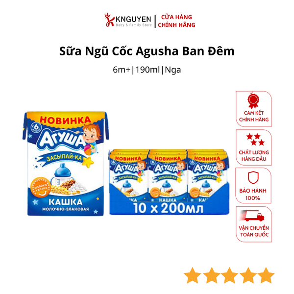  Sữa Ngũ Cốc Agusha Ban Đêm (190ml) 