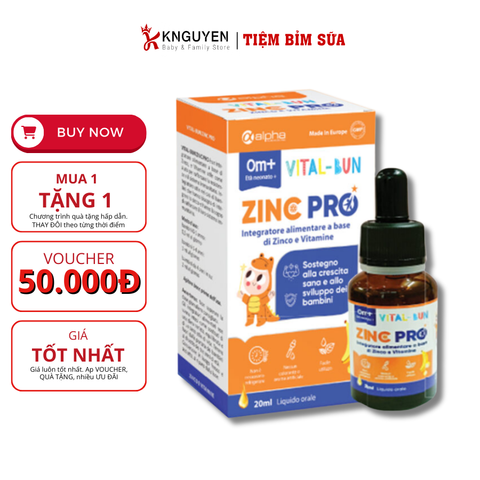  Kẽm Vital Bun Zinc Pro 0M+ 