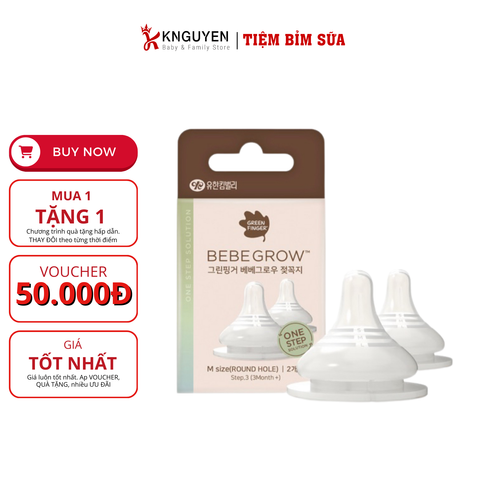  Núm ti bình sữa Green Finger BebeGrow Hàn quốc (Tách Lẻ) 