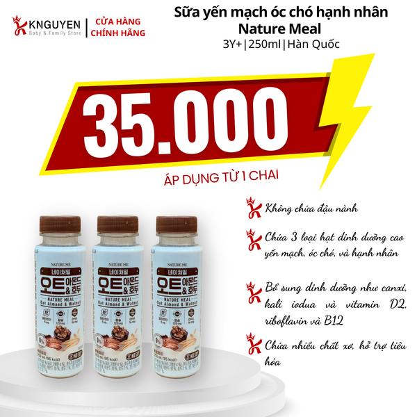  Sữa yến mạch óc chó hạnh nhân Nature Meal 250ml 