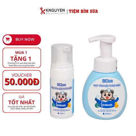  Bọt Tắm Gội Thảo Mộc Bicare 280ml 