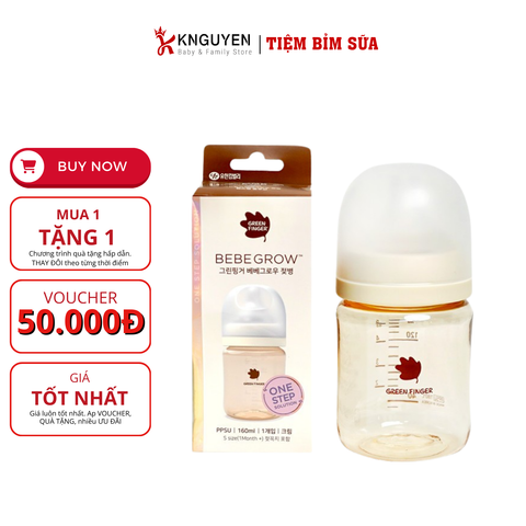  Bình sữa Green Finger BebeGrow nội địa Hàn CHÍNH HÃNG (Kèm Núm) 