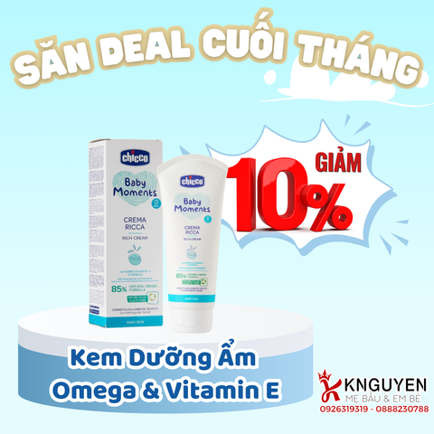  Kem Dưỡng Ẩm Chứa Omega & Vitamin E Chicco (0M+) 