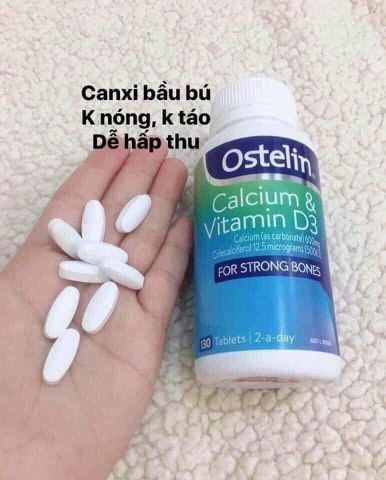  Calcium & Vitamin D3 - Ostelin 130 viên 
