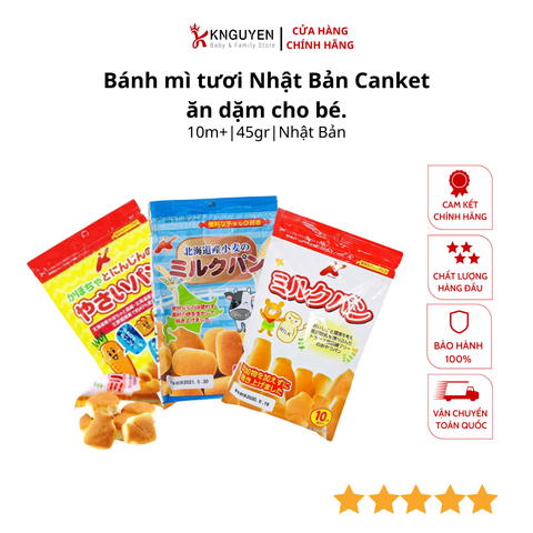  Bánh mì tươi Nhật Bản Canket ăn dặm cho bé. 