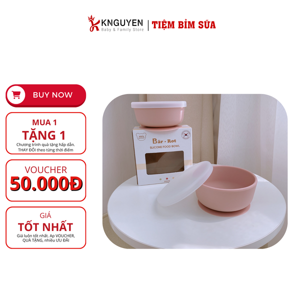  Bát ăn dặm silicone Bar rot (BR006) 