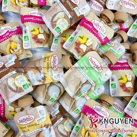  Trái cây nghiền hữu cơ cho bé Babybio 90g 
