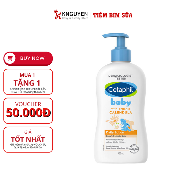  Sữa Dưỡng Ẩm Cetaphil Dịu Lành Cho Bé Tinh Chất Hoa Cúc 400ml 