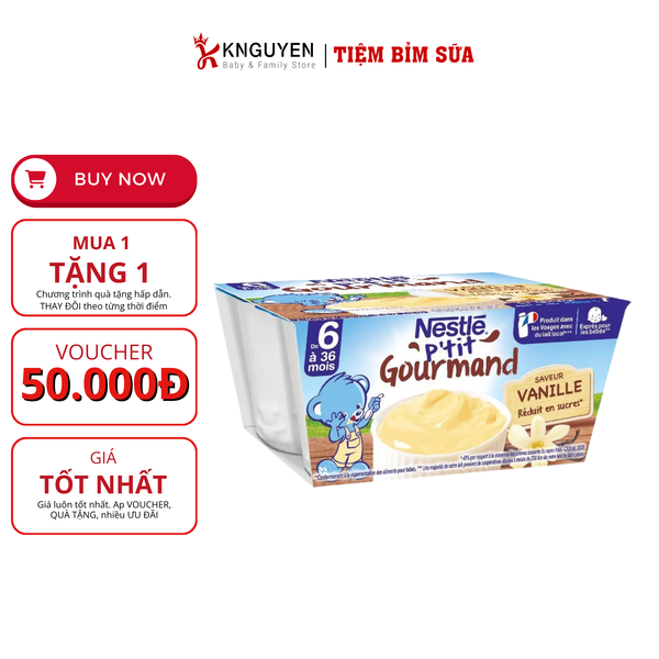  Lốc 4 Hũ Váng Sữa Nestle Pháp (6m+) 