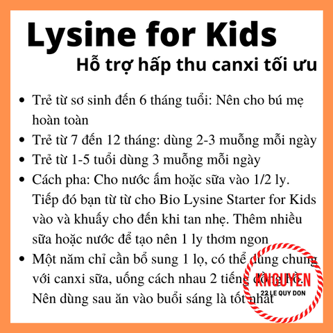  Bột Lysine - Bio island 150g 