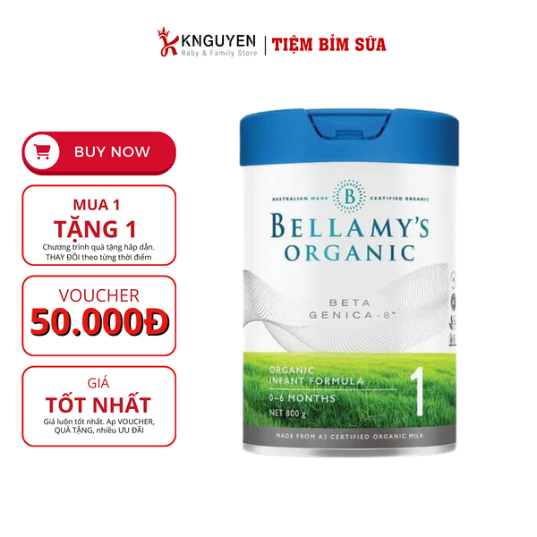  Sữa Công Thức Hữu Cơ Bellamy's  Organic Beta Genica-8 (800g) 