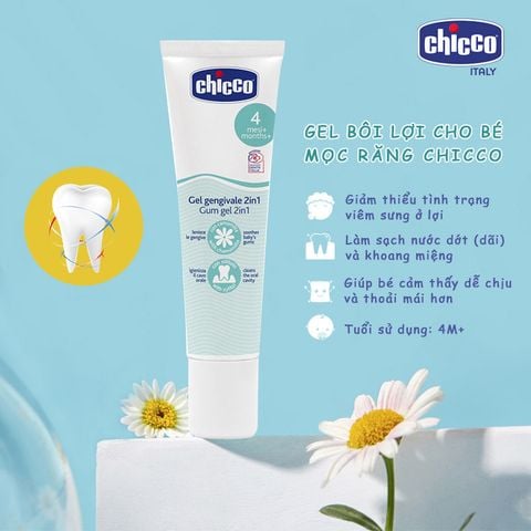  Gel Bôi Lợi Chicco Cho Bé Mọc Răng (4m+) – Tuýp 