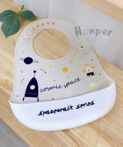  Yếm ăn dặm Silicon có máng hứng Honper 