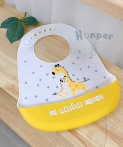  Yếm ăn dặm Silicon có máng hứng Honper 